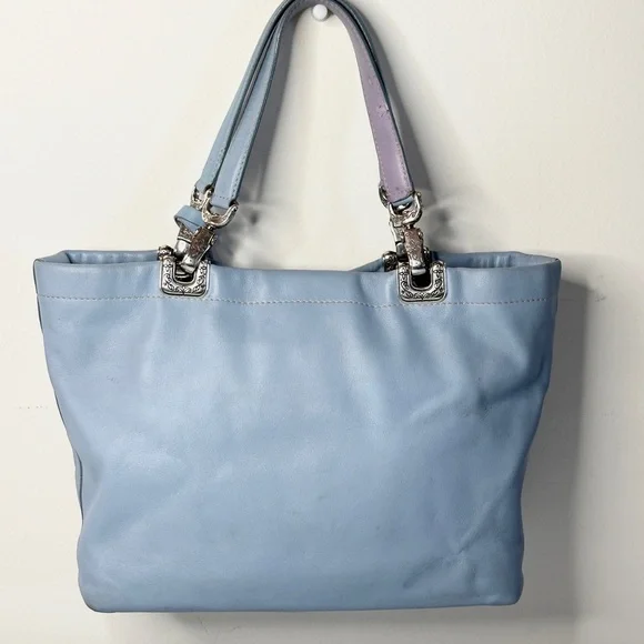 Brighton Leather Heart Small Tote Bag C740004 Cornflower Blue - Picture 4 of 15